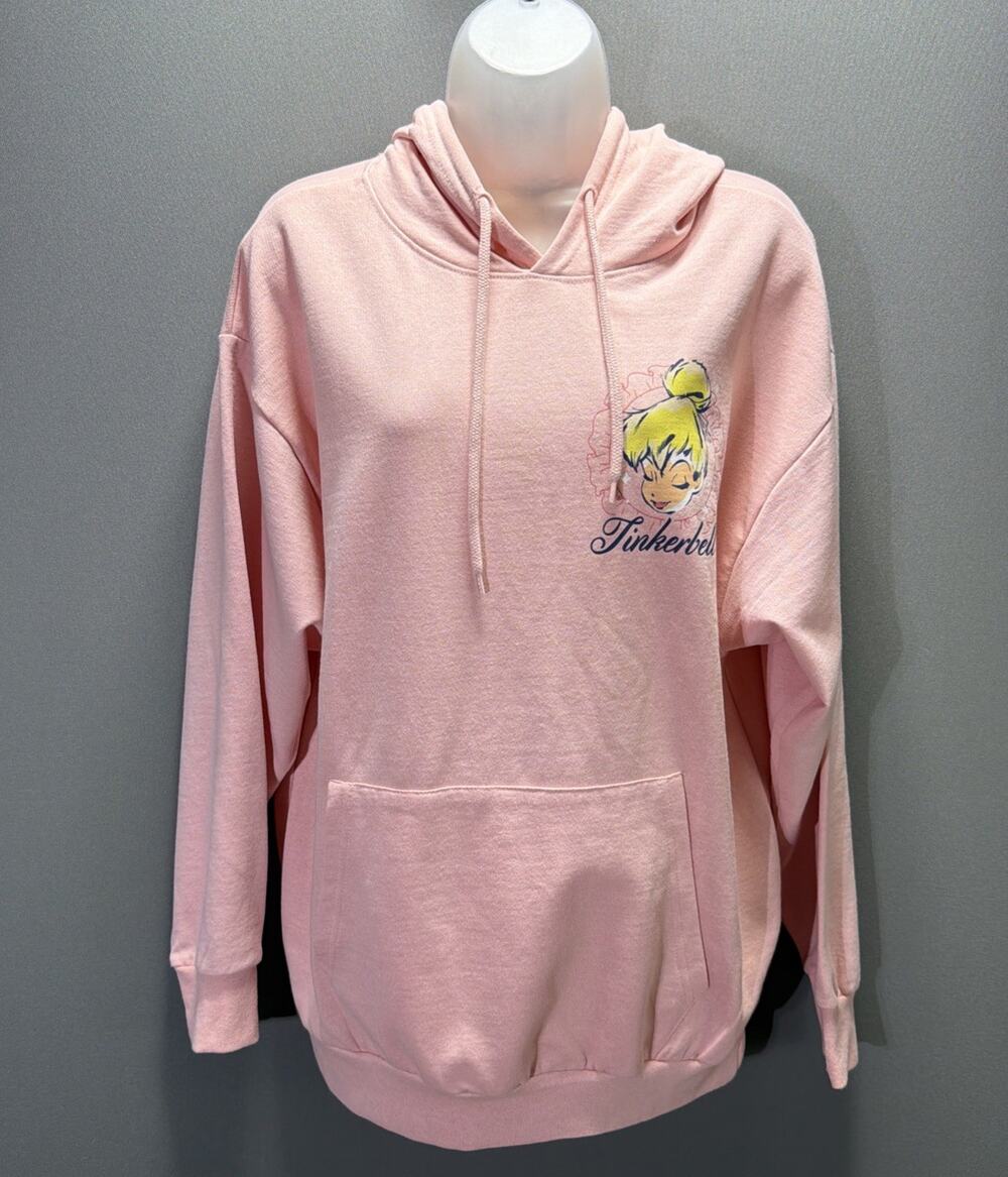 Disney Tinker Bell Soft Fleece Hoodie Womens XL Fairy Core Cozy